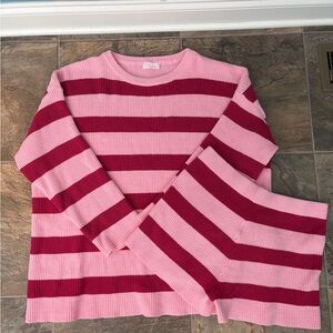 Pink lily shorts set